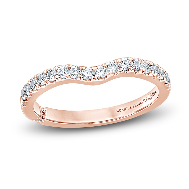 Main Image 1 of Monique Lhuillier Bliss Diamond Wedding Band 3/8 ct tw Round-cut 18K Rose Gold