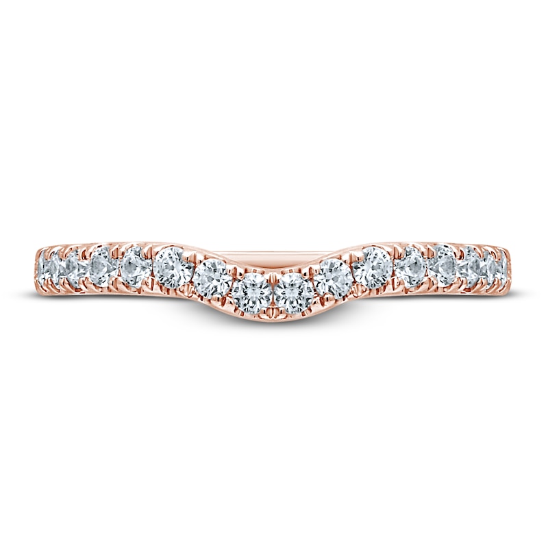 Main Image 3 of Monique Lhuillier Bliss Diamond Wedding Band 3/8 ct tw Round-cut 18K Rose Gold