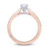 Thumbnail Image 4 of Monique Lhuillier Bliss Diamond Engagement Ring 5/8 ct tw Oval & Round-cut 18K Two-Tone Gold