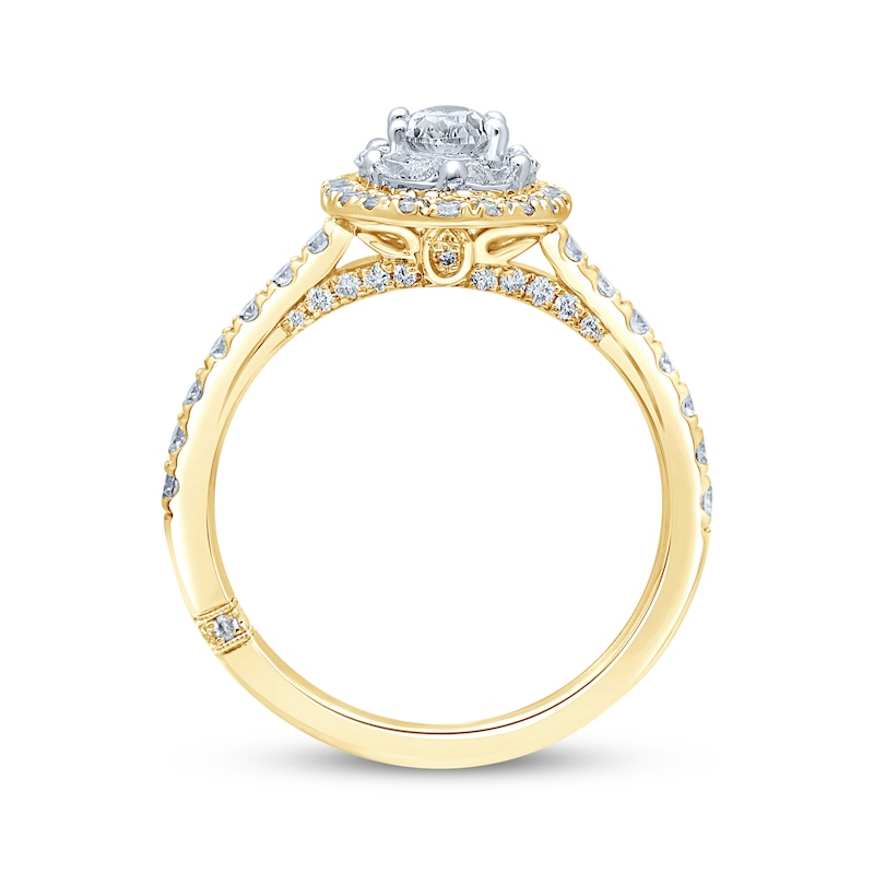 Monique Lhuillier Bliss Diamond Engagement Ring 1-1/4 ct tw Oval ...