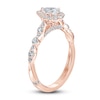 Thumbnail Image 1 of Monique Lhuillier Bliss Diamond Engagement Ring 7/8 ct tw Pear & Round-cut 18K Rose Gold