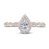 Thumbnail Image 2 of Monique Lhuillier Bliss Diamond Engagement Ring 7/8 ct tw Pear & Round-cut 18K Rose Gold