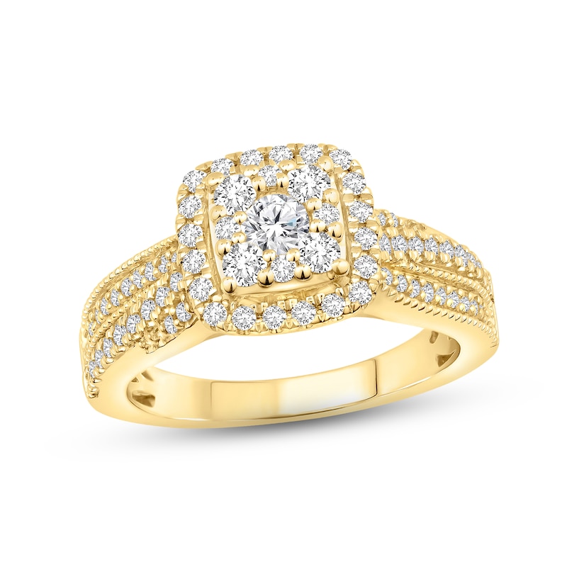 Main Image 1 of Diamond Engagement Ring 3/4 ct tw Round-cut 10K Yellow Gold