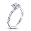 Thumbnail Image 1 of THE LEO Diamond Engagement Ring 1/2 ct tw Princess & Round-cut 14K White Gold