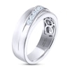 Thumbnail Image 2 of Men's THE LEO Ideal Cut Diamond Wedding Band 1/2 ct tw 14K White Gold