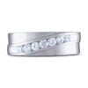 Thumbnail Image 3 of Men's THE LEO Ideal Cut Diamond Wedding Band 1/2 ct tw 14K White Gold