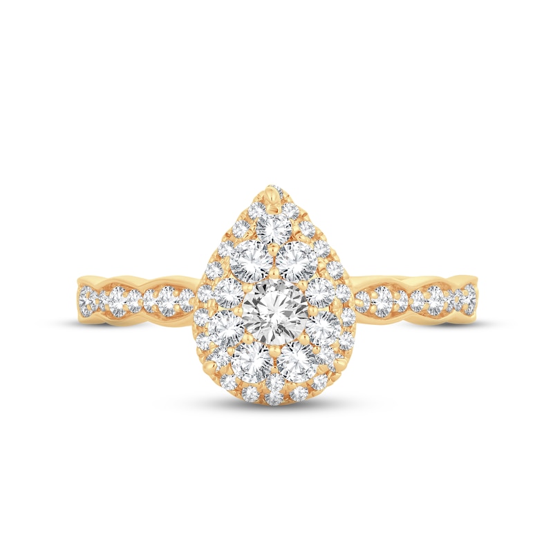 Main Image 3 of Diamond Engagement Ring 5/8 ct tw Round-cut 14K Yellow Gold