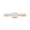 Thumbnail Image 2 of Multi-Diamond Engagement Ring 1/3 ct tw Princess & Round-cut 14K Rose Gold