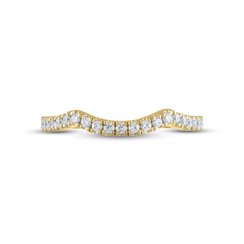 Main Image 3 of THE LEO Diamond Wedding Band 1/5 ct tw Round-cut 14K Yellow Gold