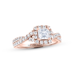 THE LEO Diamond Engagement Ring 7/8 ct tw Princess & Round-cut 14K Rose Gold