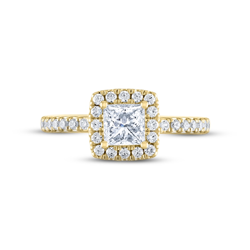 THE LEO Diamond Engagement Ring 1 ct tw Princess & Round-cut 14K Yellow Gold