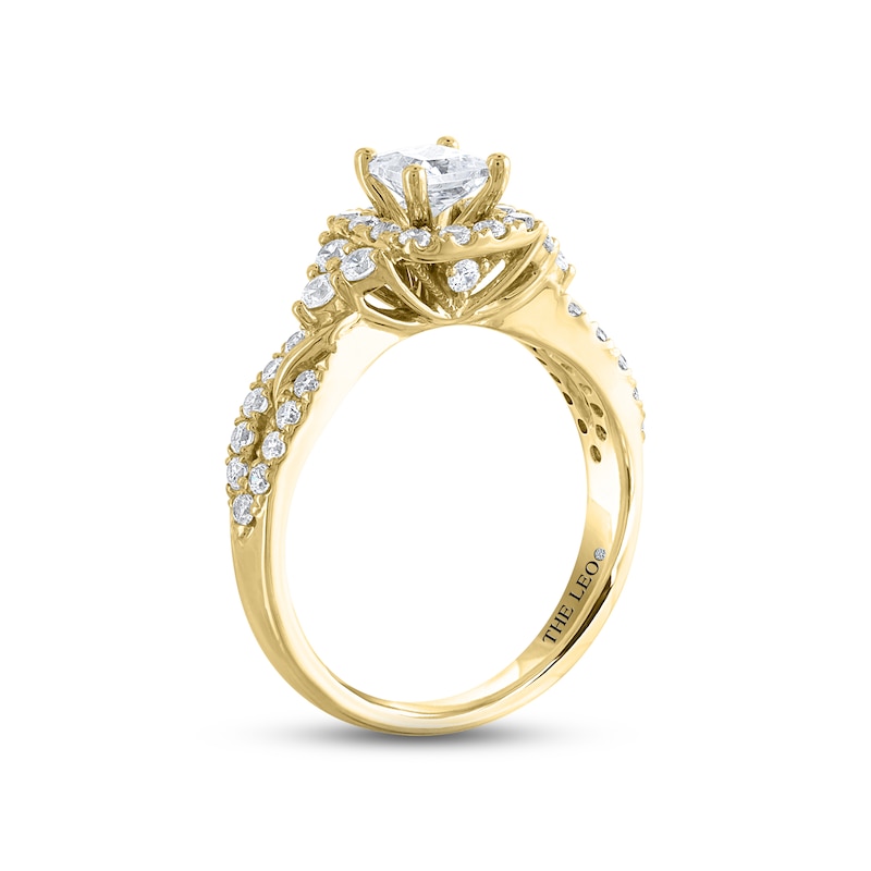 Main Image 2 of THE LEO Diamond Engagement Ring 1-1/8 ct tw Princess & Round-cut 14K Yellow Gold