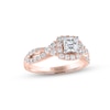 Thumbnail Image 1 of THE LEO Diamond Engagement Ring 1-1/8 ct tw Princess & Round-cut 14K Rose Gold