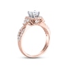 Thumbnail Image 2 of THE LEO Diamond Engagement Ring 1-1/8 ct tw Princess & Round-cut 14K Rose Gold