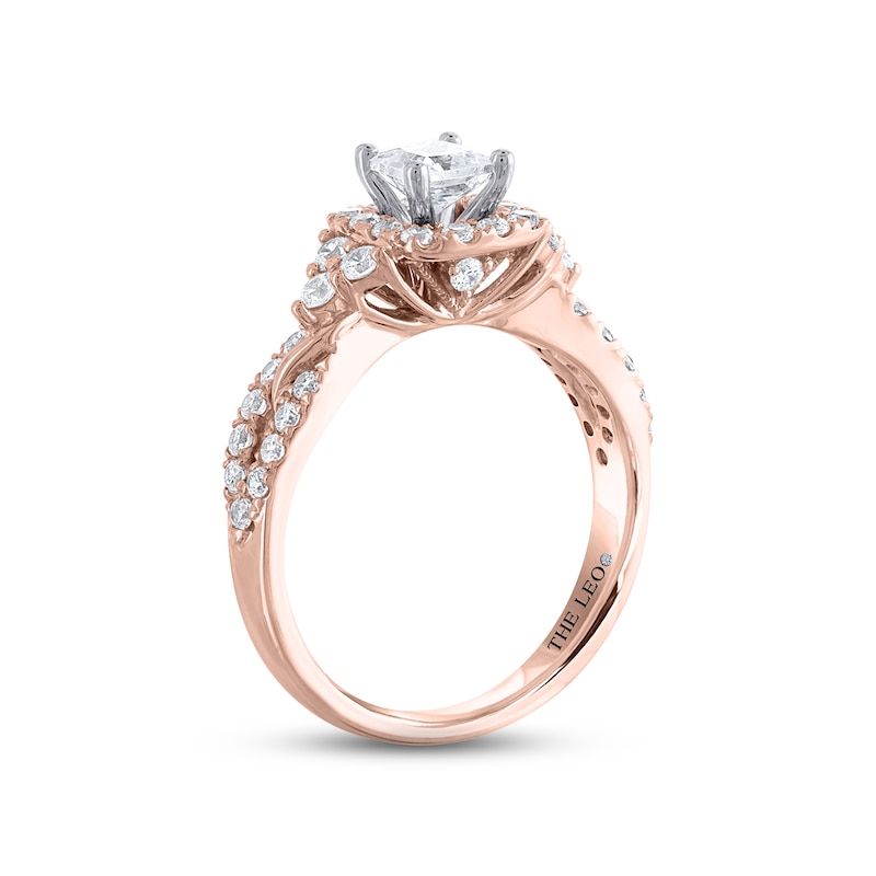 Main Image 2 of THE LEO Diamond Engagement Ring 1-1/8 ct tw Princess & Round-cut 14K Rose Gold