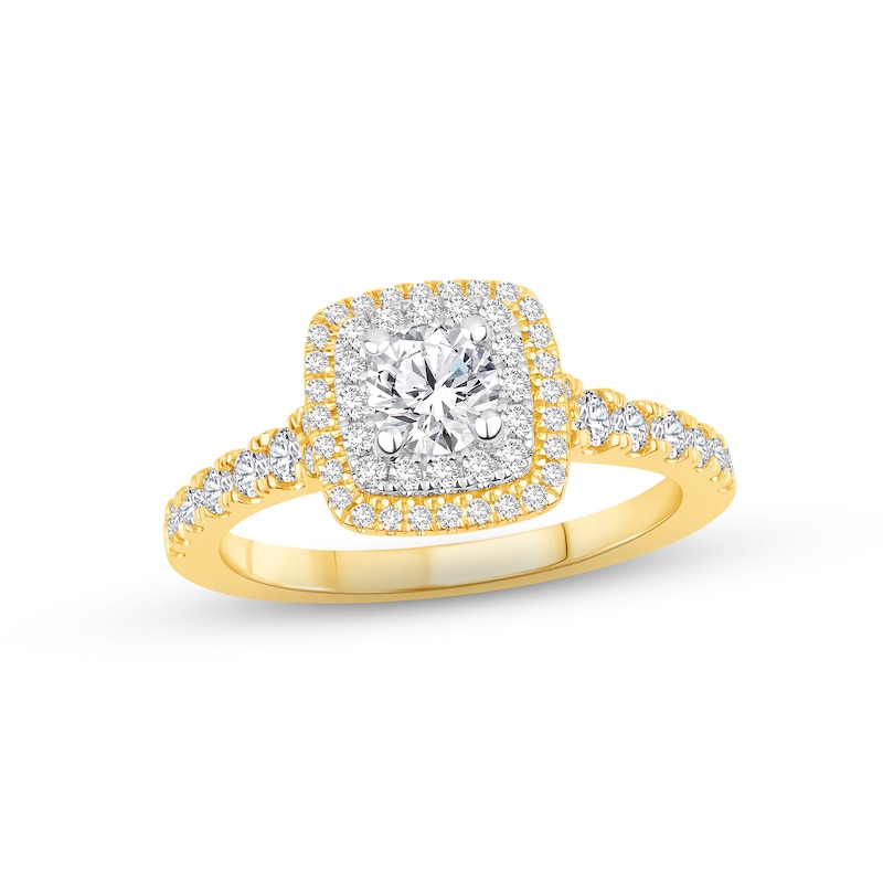 Main Image 1 of Diamond Engagement Ring 1 ct tw Round-cut 14K Two-Tone Gold