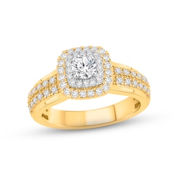 Diamond Engagement Ring 3/4 ct tw Round-cut 14K Two-Tone Gold