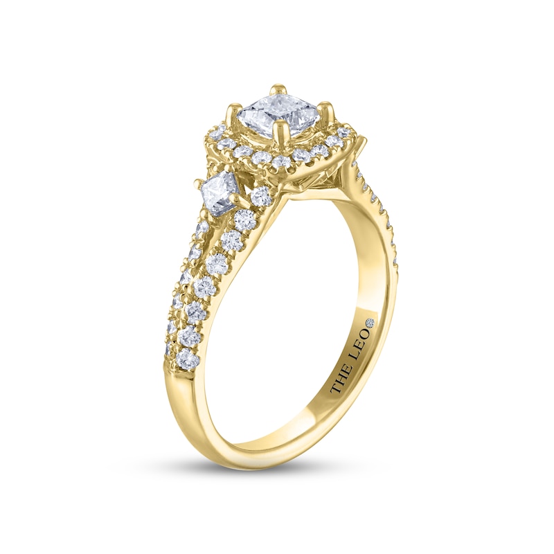 Main Image 2 of THE LEO Diamond Engagement Ring 1-1/8 ct tw Princess & Round-cut 14K Yellow Gold