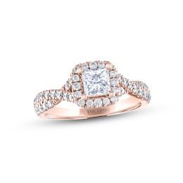 THE LEO Diamond Engagement Ring 1-1/8 ct tw Princess & Round-cut 14K Rose Gold