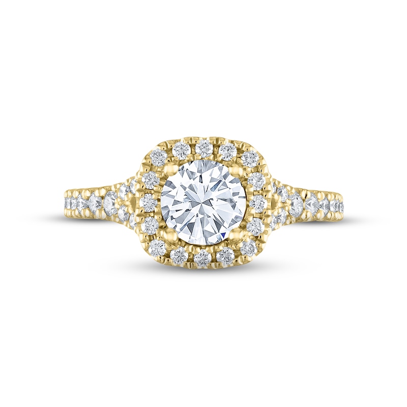 The Leo Diamond Engagement Ring 1 1 3 Ct Tw Round Cut 14k Yellow Gold Kay