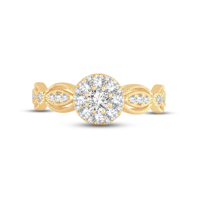 Main Image 3 of Diamond Engagement Ring 3/4 ct tw Round-cut 14K Yellow Gold