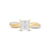 Thumbnail Image 2 of Multi-Diamond Engagement Ring 1 ct tw Princess & Round-cut 14K Yellow Gold