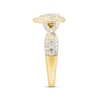 Thumbnail Image 2 of Multi-Diamond Engagement Ring 5/8 ct tw Round & Baguette-cut 14K Yellow Gold