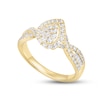 Thumbnail Image 4 of Multi-Diamond Engagement Ring 5/8 ct tw Round & Baguette-cut 14K Yellow Gold