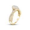 Thumbnail Image 2 of Multi-Diamond Engagement Ring 1/2 ct tw Round-cut 14K Yellow Gold