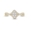 Thumbnail Image 3 of Multi-Diamond Engagement Ring 1/2 ct tw Round-cut 14K Yellow Gold