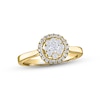 Thumbnail Image 1 of Multi-Diamond Engagement Ring 3/8 ct tw Round-cut 14K Yellow Gold