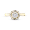 Thumbnail Image 3 of Multi-Diamond Engagement Ring 3/8 ct tw Round-cut 14K Yellow Gold