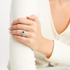 Thumbnail Image 4 of Emerald & Diamond Bridal Set 3/8 ct tw Emerald & Round-cut 10K White Gold