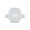 Thumbnail Image 2 of Multi-Diamond Center Bridal Set 7/8 ct tw Baguette & Round-cut 10K White Gold