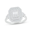 Thumbnail Image 3 of Multi-Diamond Center Bridal Set 7/8 ct tw Baguette & Round-cut 10K White Gold