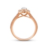 Thumbnail Image 3 of Diamond Halo Engagement Ring 7/8 ct tw Pear & Round-cut 14K Rose Gold