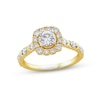 Thumbnail Image 1 of Diamond Halo Engagement Ring 1 ct tw Round-cut 14K Yellow Gold