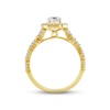 Thumbnail Image 3 of Diamond Halo Engagement Ring 1 ct tw Round-cut 14K Yellow Gold