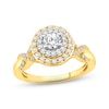 Thumbnail Image 1 of Diamond Halo Engagement Ring 7/8 ct tw Round-cut 14K Two-Tone Gold