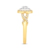 Thumbnail Image 2 of Diamond Halo Engagement Ring 7/8 ct tw Round-cut 14K Two-Tone Gold