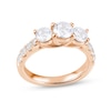 Thumbnail Image 1 of Diamond Three-Stone Engagement Ring 2 ct tw Round-cut 14K Rose Gold