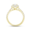 Thumbnail Image 3 of Diamond Halo Engagement Ring 1-1/2 ct tw Pear & Round-cut 18K Yellow Gold