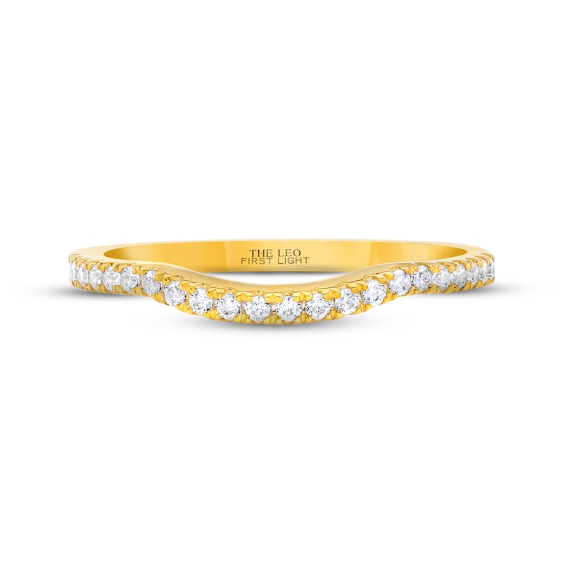 Main Image 3 of THE LEO First Light Diamond Wedding Band 1/5 ct tw Round-cut 14K Yellow Gold