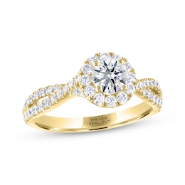 THE LEO Ideal Cut Diamond Engagement Ring 1 ct tw 14K Yellow Gold