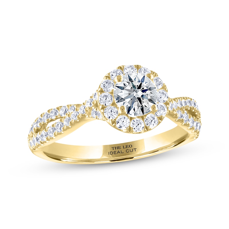 Main Image 1 of THE LEO Ideal Cut Diamond Engagement Ring 1 ct tw 14K Yellow Gold