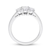 Thumbnail Image 3 of Memories Moments Magic Diamond Three-Stone Engagement Ring 7/8 ct tw Oval & Round-cut 14K White Gold