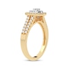 Thumbnail Image 1 of Multi-Diamond Center Pear Engagement Ring 1/3 ct tw Round-cut 10K Yellow Gold