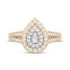 Thumbnail Image 2 of Multi-Diamond Center Pear Engagement Ring 1/3 ct tw Round-cut 10K Yellow Gold