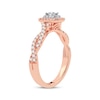 Thumbnail Image 2 of Diamond Cushion Engagement Ring 1/3 ct tw Round-cut 10K Rose Gold