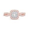 Thumbnail Image 3 of Diamond Cushion Engagement Ring 1/3 ct tw Round-cut 10K Rose Gold